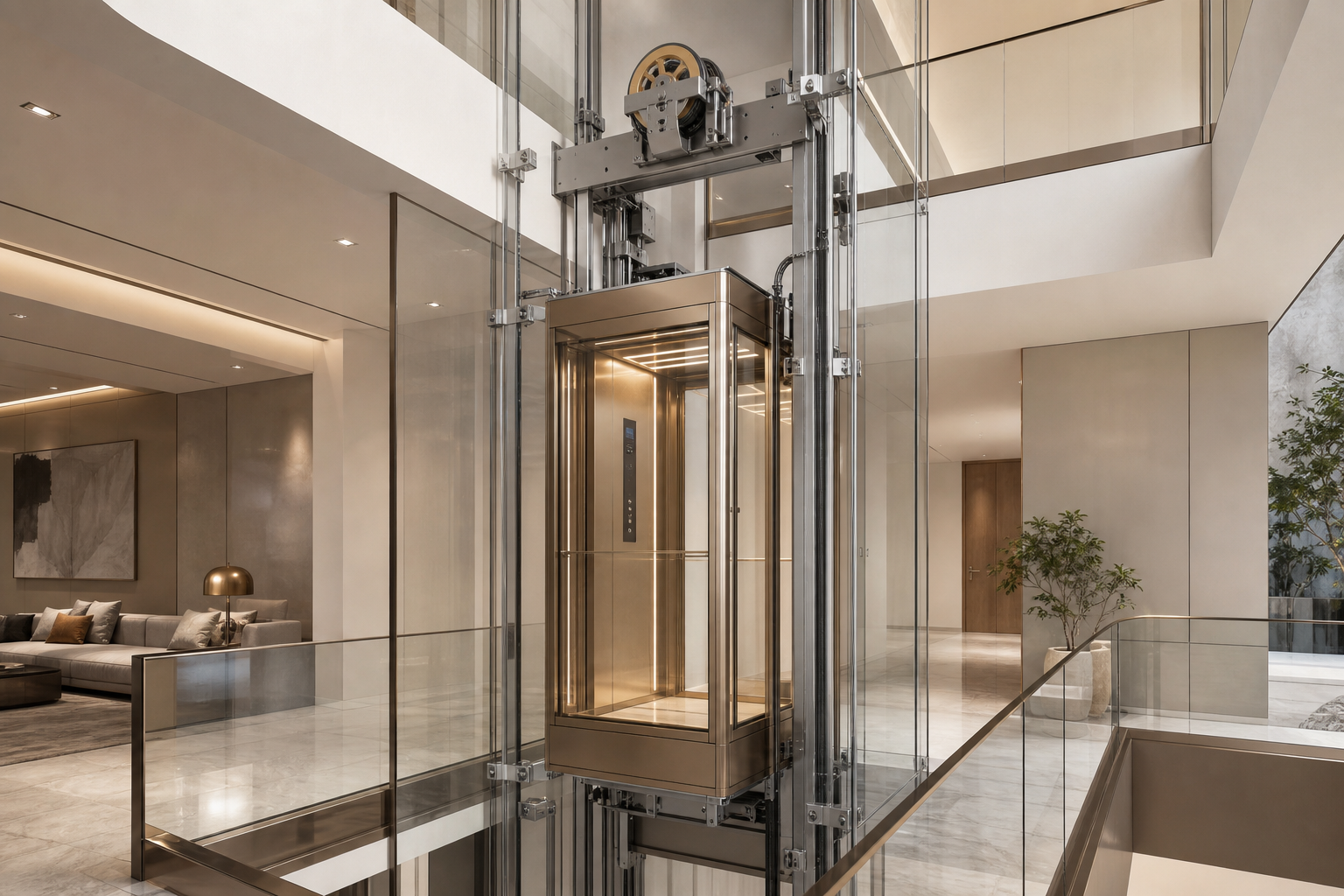 Space-efficient lift system